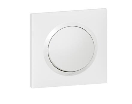 INTERRUPTEUR VA-ET-VIENT DOOXIE ONE 10AX 250V - Livré avec plaque carrée blanche et griffes