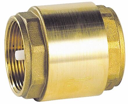 CLAPET DE NON-RETOUR - DOUBLE GUIDAGE - FF - Corps laiton - Obturateur nylon - Joint NBR