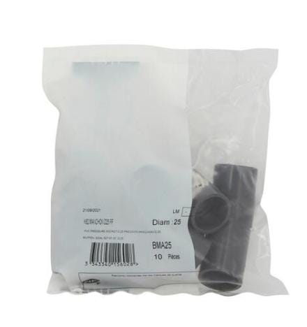 MANCHON FEMELLE FEMELLE D25 PVC U PRES BMA25N