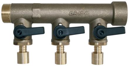 COLLECTEUR DISTRIGRIPP - Sanitaire/chauffage type Fc ø27 - Entraxe 50 mm