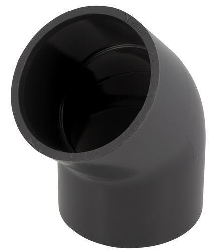 COUDE 45 FEMELLE D63, PVC-U PRESSION   B8M63N