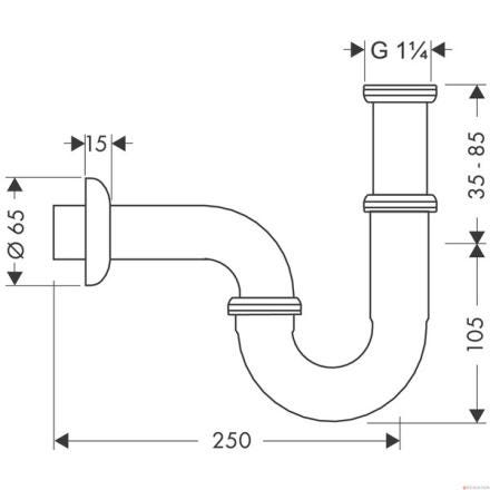 SIPHON TUBE 1"1/4 POUR BIDET