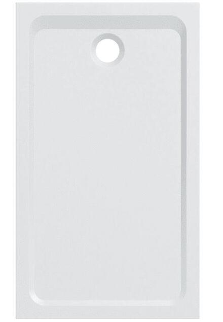 MELUA - Receveur rectangulaire extra-plat en marbrex à encastrer