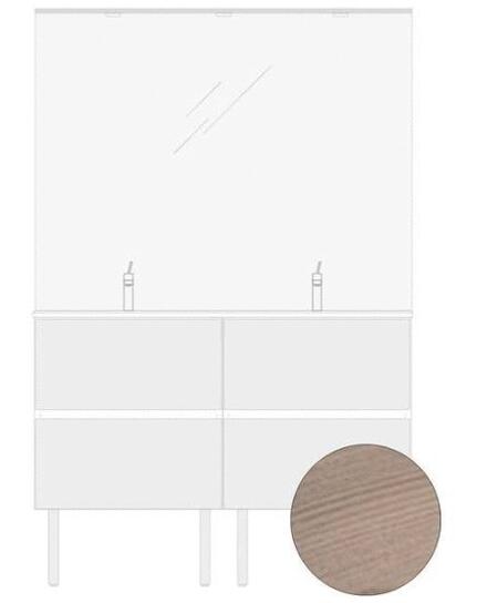 EXCLUSIVITES RICHARDSON PAR GBGROUP - Meuble tiroirs sous-vasque et miroir crédence - Ensemble