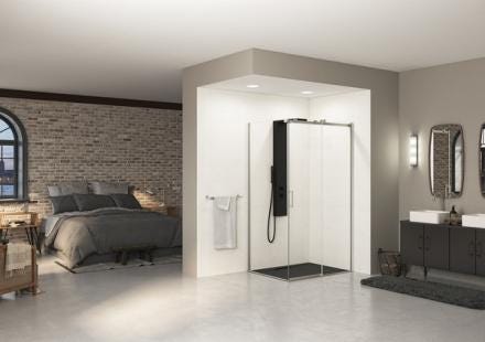 PAROI EKINOX F  90 PROFILE INOX   PA4282ITNEG AQUAPRODUCTION KINEDO  [PA4282ITNEG]
