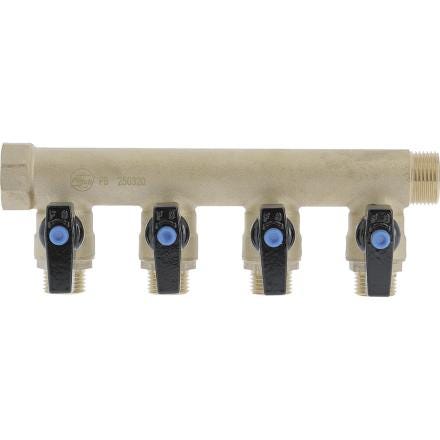 COLLECTEUR 3/4"-4 VANNES 1/2" COLV44 PB TUB  [COLV44] 