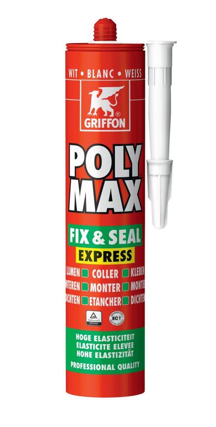 POLY MAX® FIX &amp; SEAL EXPRESS - Colle de montage et mastic d’étanchéité sans solvants - Séchage rapide