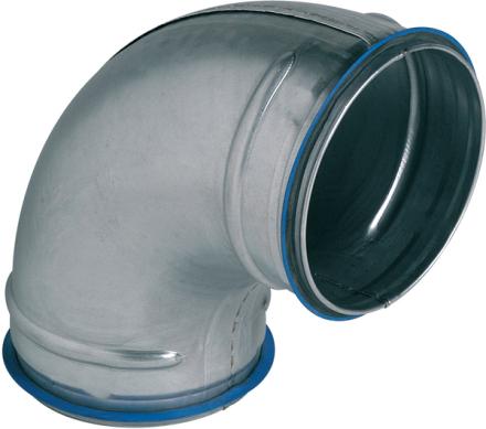 CONDUIT CIRCULAIRE RIGIDE ET SEMI-RIGIDE - Coude 90° à joints - GALVA