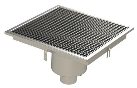 CANIVEAU 500X500 INOX SORTIE VERT RVI5.5 LIMATEC  [RVI5.5]