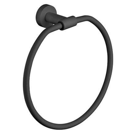 PORTE SERVIETTE ANNEAU ROND      NOIR TE20713 ONDYNA  [TE20713] 