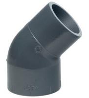 COUDE A COLLER PVC-U METRIQUE - PRO-FIT - 45°