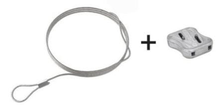 CABLETTE DE SUSPENSION - Boucle + Stop câblette