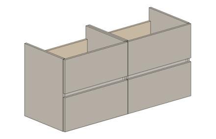 MEUBLE S/PLAN EAZY26 4T 120CM GRIS CL.    ENS