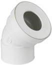 PIPE POUR WC EN PVC - Femelle - Courte coudé