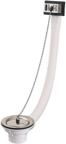 BONDE - Inox-Plastique - Pour évier grès perçage ø 60 mm