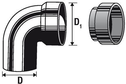 COUDE HDPE - Coude sanitaire avec bouchon