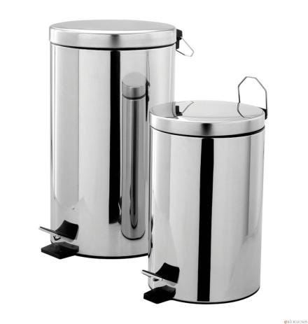 POUBELLE A PEDALE 12L INOX POLI  PRESTO 60563 PRESTO LES ROBINETS  [60563] 
