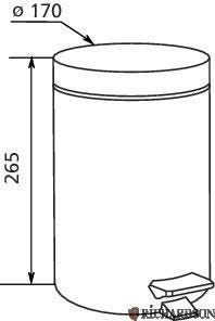 POUBELLE RONDE A PEDALE