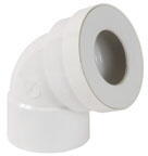 PIPE POUR WC EN PVC - Femelle - Courte coudé