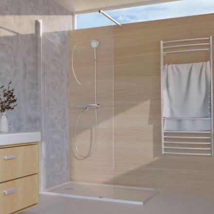 EXCLUSIVITES RICHARDSON PAR LEDA - Walk-in - Hauteur : 190 cm - Ep. verre : 6 mm