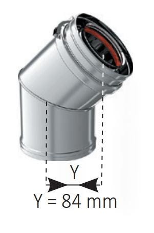 COUDE 45 BIOX INOX/INOX D150/200       770515 TOLERIE EMAILLERIE NANT-SETEN  [770515]