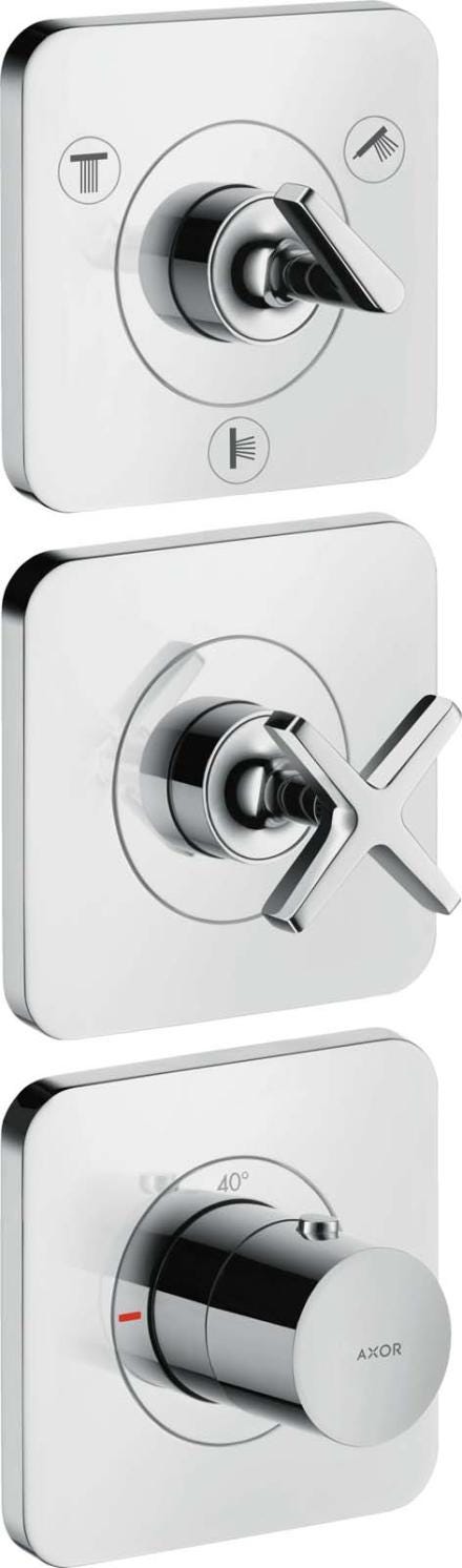 AXOR CITTERIO E - Set de finition avec 3 rosaces pour thermostatique encastré