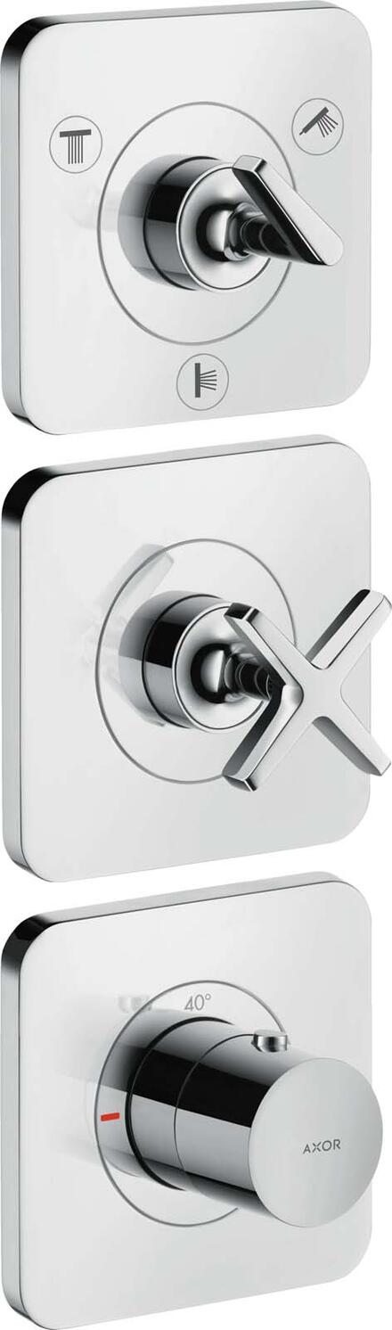 AXOR CITTERIO E - Set de finition avec 3 rosaces pour thermostatique encastré