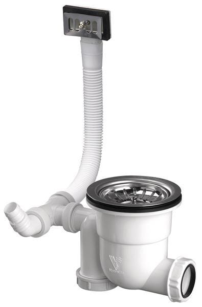 CLEANY QUICK® - Inox-Plastique - Bonde à panier pour évier perçage ø 90 mm