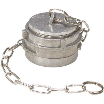 RACCORD SYMETRIQUE ALUMINIUM - BSP - Bouchon à verrou avec chaînette