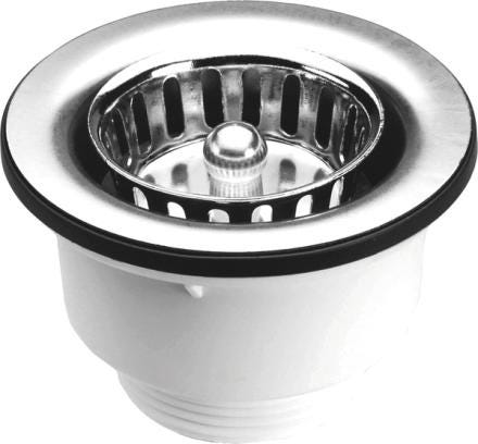 BONDE - A panier ø 84 mm - Pour évier grès et synthèse perçage ø 60 mm