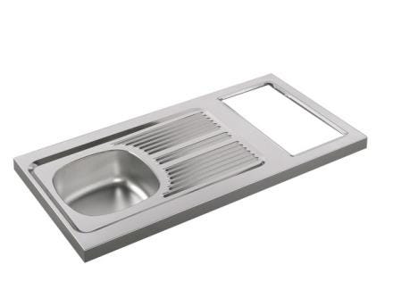 EVIER A POSER REVERSIBLE POUR CUISINETTE - SIXTY - Inox