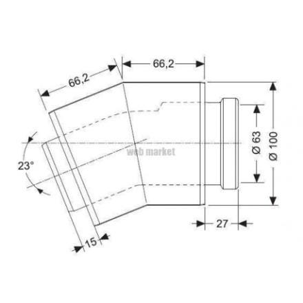 COUDE RALLONGE CONDENS 23 D60/100  0020242079 SAUNIER DUVAL - VAILLANT GROUP  [0020242079]