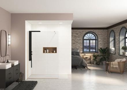 EKINOX SOLO - Paroi simple fixe pour un espace de douche ouvert