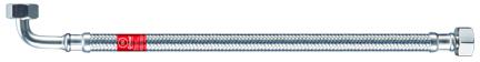 SANITAIRE -TRESSE INOX - FF - TAQ Codo - Flexible coudé en acier inoxydable