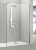 KUADRA-H - Paroi fixe réversible avec barre de renfort 150cm - Hauteur : 200 cm - Ep. du verre : 8 mm