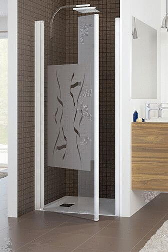 BORA FIDJI - Porte pivotante 70 cm 1 volet et paroi fixe 45 cm