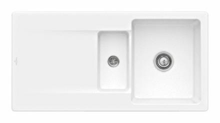 EVIER FLEUR PLAN 980X490 CERAM BLC 33371FR1