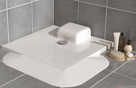 SANILIFE TRAY MATIC - Receveur extra-plat carré en Biotec avec pompe de relevage intégrée