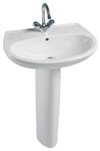 BRIVE 2 - Lavabo avec dosseret arrière pour protéger des projections d'eau