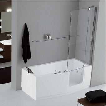 IRIS - Baignoire combiné bain/douche en matériau de synthèse avec châssis