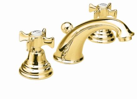 LAVABO CHAMBORD 3 TROUS DORE +VIDAGE  CH11352 ONDYNA  [CH11352] 