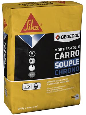 CARROSOUPLE RAPIDE - Mortier-colle amélioré à prise rapide C2 FT