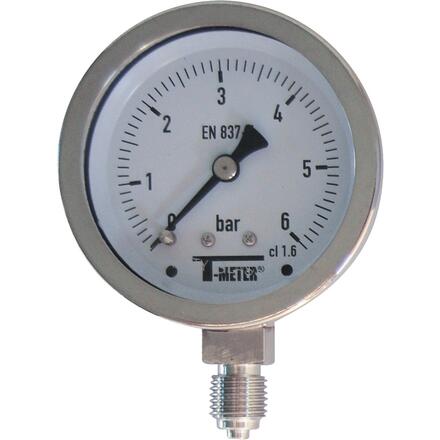 MANOMETRE - A bain de glycérine - Industriel - Boitier Inox  - Radial