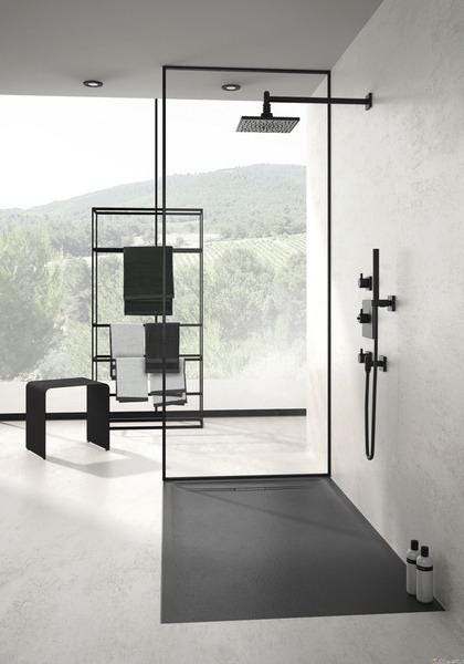 SESTRA - Receveur rectangulaire ultraplat à poser / à encastrer, synthèse