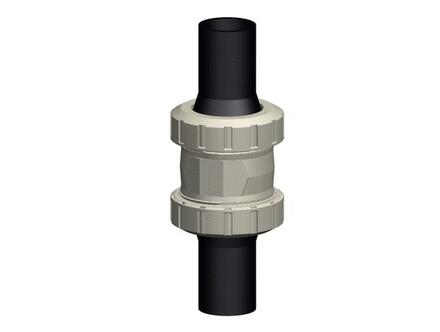 SOUPAPE DE RETENUE - Clapet à cône type 561 - PP-H a/bouts mâles p/soudage long PE100 SDR11, métrique