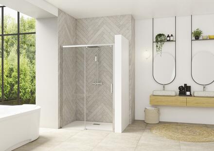 SMART DESIGN C SANS SEUIL - Paroi avec 1 volet coulissant sans seuil