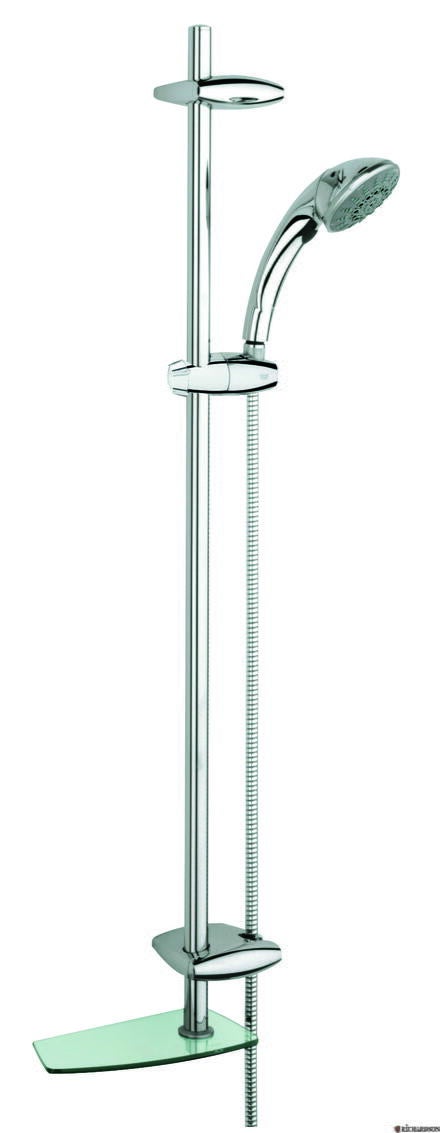 MOVARIO - barre de douche complète avec douchette, flexible 1,75 m et tablette