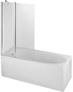 ULTIMATE - Pare-baignoire 2 volets pivotant repliable - Ep. du verre 6 mm