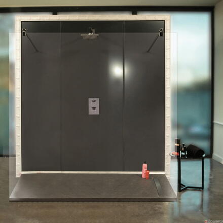 SHOWER DESIGN - Receveur linéal avec caniveau intégré