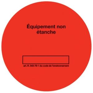 ETIQUETTE N.ETANCH.EQUIP.FL.RGE  CBM CLI02154 CBM LE HAILLAN